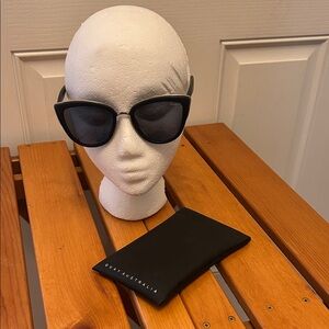 Quay Australia Black Cat Eye Sunglasses with case